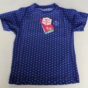 New Logo Garb Allison Girls Purple Polka Dot Swim Shirt Large Ages 9-10